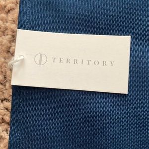 NWT Territory blue table runner 70”x18”. No snags no stains never used